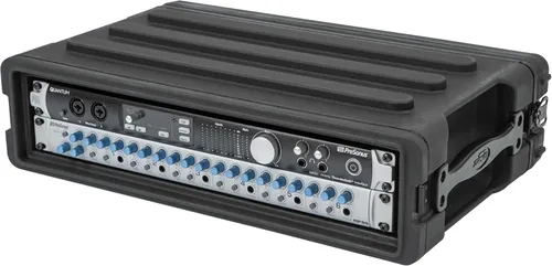 Miniatura 9 de SKB Estuche Roto Rack 4U Poco Profundo – Protector de equipo de polietileno duradero, apilable, impermeable con pestillos giratorios y patas de goma