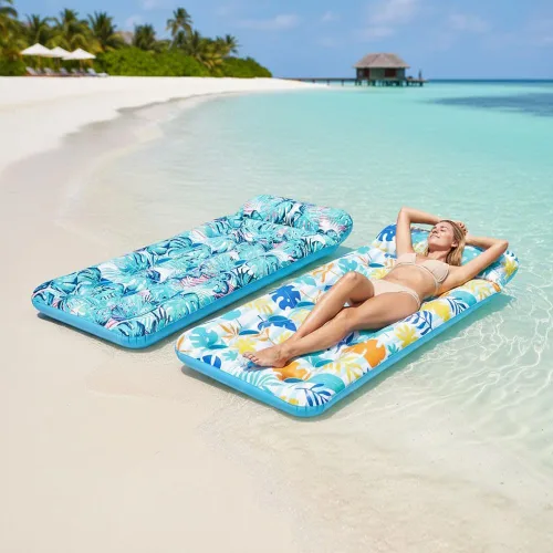 Miniatura 8 de Paquete de 2 tapetes inflables para piscina, tumbona, juguetes de natación multiusos para fiesta en la piscina, playa de verano, al aire libre