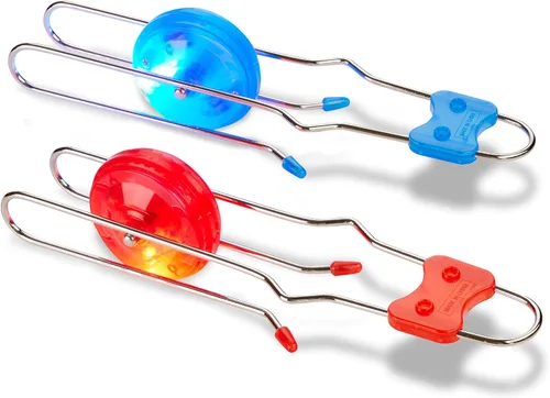 Playbees Ruedas de giroscopio iluminadas, clásicas, vintage, truco, Yoyo, retro, giro, fascinantes efectos de iluminación giratorios, juguetes