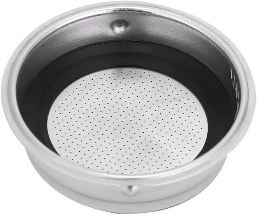 Colador de cesta de café, cesta de filtro de acero inoxidable, cesta portafiltro de repuesto para máquinas de oficina en casa, portafiltro (doble