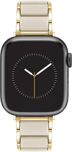 Miniatura 10 de Anne Klein Silicone Fashion Bracelet for Apple Watch, Secure, Adjustable, Apple Watch Replacement Band, Fits Most Wrists Negro/Oro rosa