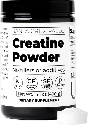 Miniatura 8 de Santa Cruz Paleo, Polvo de Monohidrato de Creatina Micronizado, Suplemento Sin Sabor para Pre Entrenamiento y Apoyo Muscular, Libre de Gluten Keto