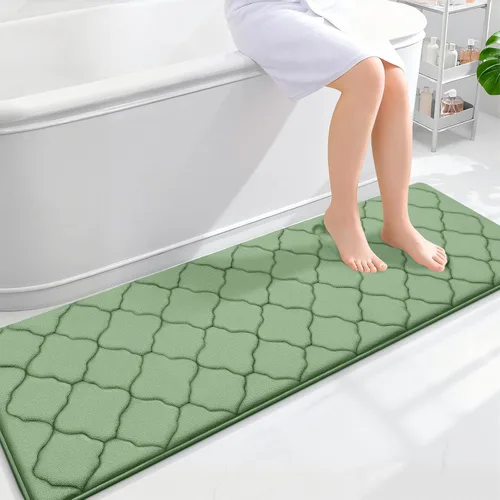 Miniatura 79 de OLANLY Alfombra de Baño de Espuma Viscoelástica de 24 x 16 pulgadas, Ultra Suave y Absorbente, Alfombras de Baño Antideslizantes, Cómodas, Lavables