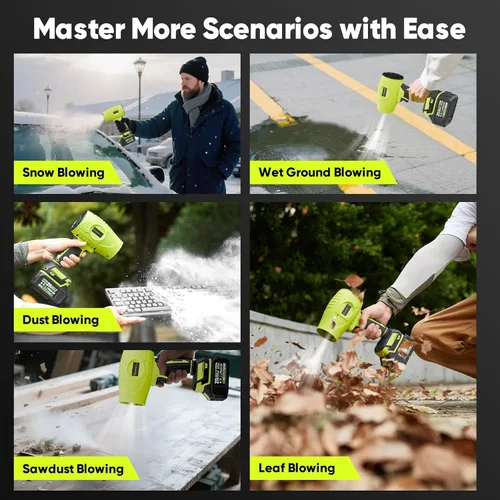 Miniatura 3 de Sakerplus Limpiador de Polvo Portátil, Soplador de Hojas Inalámbrico, Soplador de Nieve Manual, Sopladores de Mano para Cuidado del Césped, Limpieza