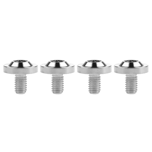 Tornillos Torx T30 de titanio M6 10 15 20 0.984 in Torx T30 para bicicleta, motocicleta, automóvil, paquete de 4 (M6 x 0.394 in, plateado)