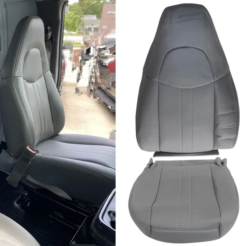 Miniatura 3 de GXARTS Funda de asiento de cuero para el conductor y el pasajero, parte inferior y superior, ajuste Gary para Chevy Express GMC Savana 1500 2500