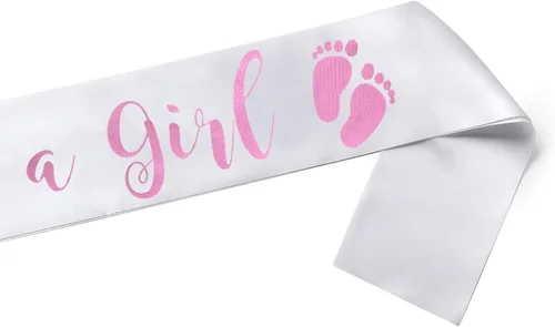 Miniatura 2 de OMISS Banda de purpurina perfecta para baby shower: disfruta de tu evento, Blanco (White Girl)