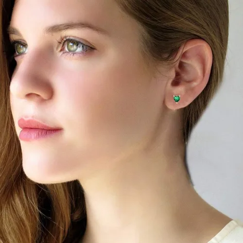 Miniatura 8 de Aretes de cristal austriaco con forma de corazón para mujer, joyería hipoalergénica de plata de ley 925