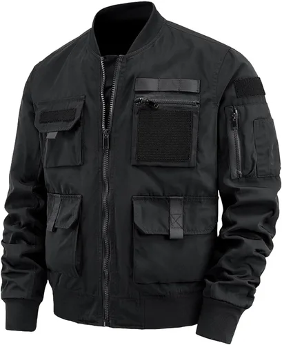 Miniatura 7 de Chaqueta bomber acolchada para hombre, chaqueta militar de vuelo para hombre, chaquetas casuales de otoño, ropa de abrigo ligera de invierno