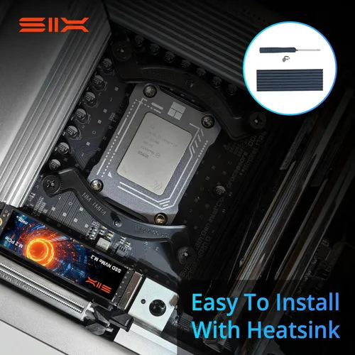 Miniatura 7 de SIX NVME X7400 M.2 SSD PCIe 4.0-512GB m.2 2280 ssd, lectura hasta 5000MB/s para juegos PS5 expansión de almacenamiento de memoria con disipador