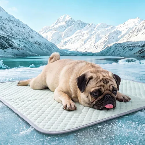 Miniatura 13 de PatiencET Tapete refrescante para perros, 22 x 28 pulgadas, tapete fresco para mascotas para perros y gatos, almohadilla refrescante de seda
