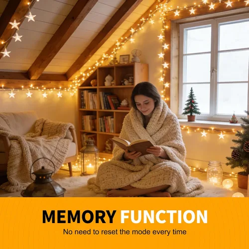 Miniatura 4 de Guirnalda de 500 luces LED de 164 pies, 8 modos de enchufe, con función de memoria, tira de luces verdes de Navidad para dormitorio, árbol