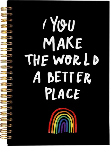 Miniatura 9 de VNWEK Everyone Merves a Voice Speech Therapy - Cuaderno en espiral de 5.5 x 8.3 pulgadas, cuaderno de espiral de tapa dura con forro colorido