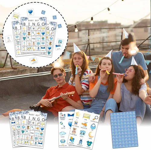 Miniatura 6 de Juegos de bingo para baby shower, juego de fiesta de revelación de género, tarjetas de juego de baby shower, suministros de regalos de decoración