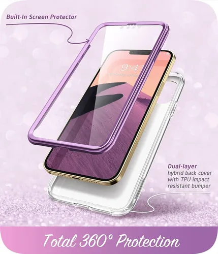 Miniatura 2 de i-Blason Cosmo - Funda para iPhone 13 Pro Max [Protector de Pantalla Integrado] [Protección de Grado Militar] Funda Protectora Delgada de Cuerpo