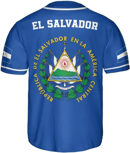 Miniatura 4 de Camiseta personalizada de béisbol de El Salvador, camiseta de orgullo de la bandera de El Salvador, camiseta salvadoreña, camiseta de El Salvadoreña