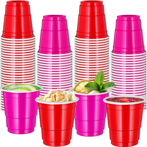 Miniatura 17 de 500 piezas Vasos de Chupito de Plástico Lake Bule de 2 onzas vasos de chupito azules Revelación de Género vasos de chupito desechables para beber
