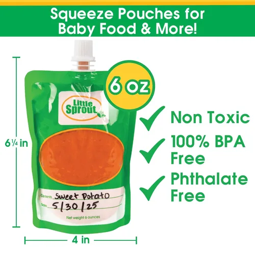 Miniatura 2 de Bolsas desechables de comida para bebés (24 unidades) – Haz tus propios exprimidores de 6 onzas – Funciona con todas las estaciones de llenado