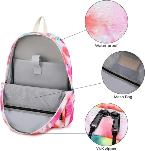Miniatura 4 de Imyth Backpack for Teen Girls School Gift Bookbag Lunch Box Pencil Bag 3 in 1 Set