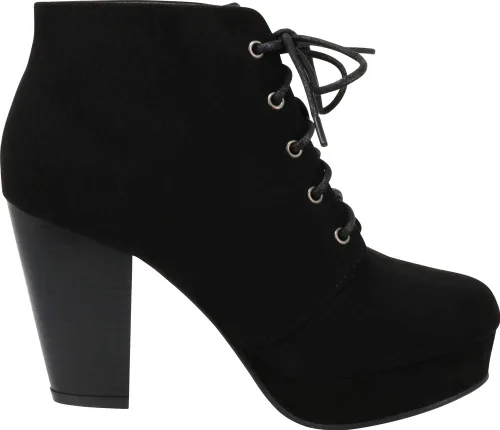 Miniatura 6 de Forever Link modelo Camille-86 - Botines con cordones y tacón grueso para mujer