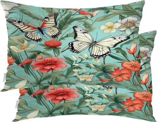 Miniatura 28 de Fundas de almohada con diseño de pinos y pájaros, bayas rojas, hojas de acebo, fondo beige, funda de cojín de mezcla digital, funda de almohada