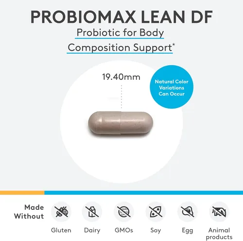 Miniatura 3 de XYMOGEN ProbioMax Lean - Suplemento probiótico para apoyar la función de barrera intestinal* - Bifidobacterium animalis subsp lactis B420