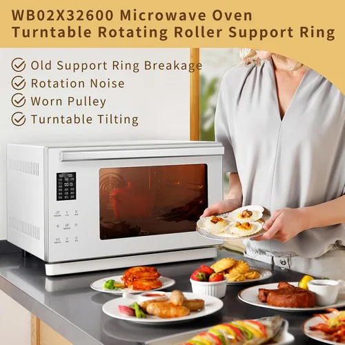 Miniatura 7 de WB02X32600 Soporte de bandeja giratoria para microondas, compatible con modelos GE ZSB9131N1SS, CTC912P2N1S1, JT3800SH8SS, JK3800DH3WW
