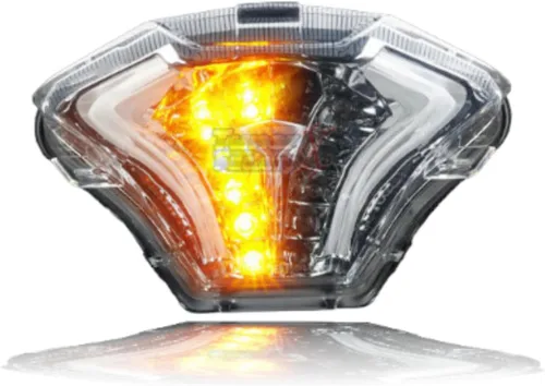 Miniatura 4 de CLARO Color FIT YAMAHA MT03 MT-25 MT-07 FZ-07 YZF-R3 YZF-R25 MX King 150 Señales de giro de luz trasera con guía de luz e-Mark encendido