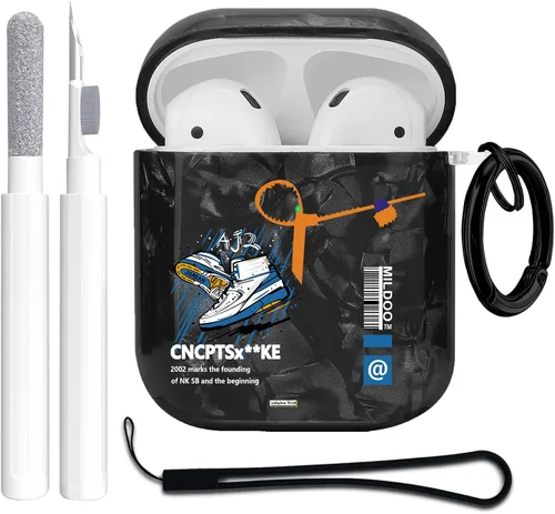 Miniatura 17 de Gedicht Compatible con fundas protectoras Apple Airpods de 2ª generación, zapatos deportivos de baloncesto y fútbol, repuesto suave de TPU