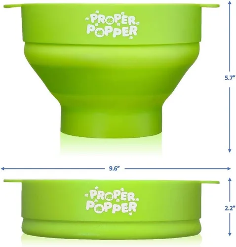 Miniatura 6 de El Original Proper Popper - Palomitas de microondas, palomera de silicona, cuenco plegable sin BPA y apto para lavavajillas - (Verde)