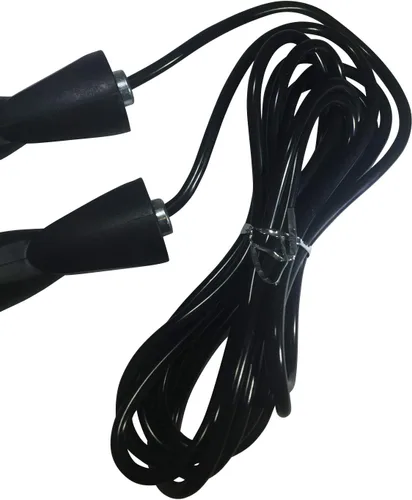 Miniatura 4 de Cuerda de saltar ajustable negra, duradera y fácil de ajustar para hombres, mujeres, niños de todas las alturas y niveles de habilidad