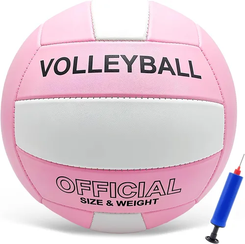 Volleyball Official Size 5 Volleyball for Indoor Outdoor, Soft Touch Volleyballs for Adults Beach Play Pool Game Gym Training Play, Durable Design,