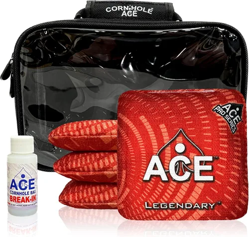 Miniatura 21 de Legendario Bolsos Cornhole ACE Pro + Kits PRO De doble lado, resbaladizos y pegajosos para todo clima Bolsa de descanso opcional y estuche