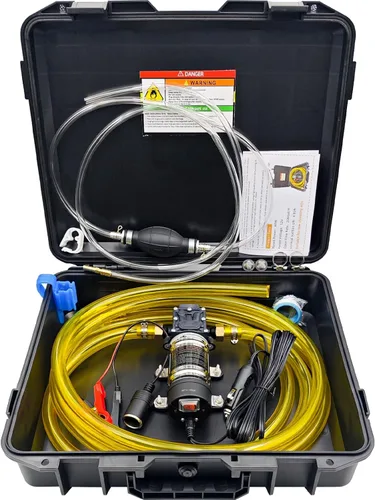 Miniatura 7 de Bomba eléctrica de transferencia de combustible de 12 V, bomba de sifón diésel de gasolina portátil con capacidad de 85 galones/hora, ideal