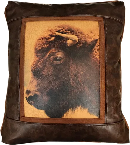 Miniatura 15 de Sweetwater Trading Company Almohadas decorativas artísticas de cuero de lujo, decoración del hogar, almohadas de sofá (bandera americana)