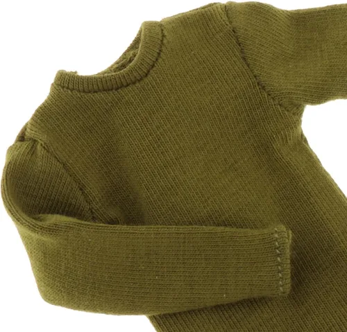 Miniatura 3 de Colaxi Camiseta de manga larga con figura de hombre a escala 1/12, ropa de muñeca en miniatura para figura de 6 pulgadas, color verde