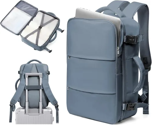 Miniatura 10 de Mochila de Viaje para Computadora Portátil para Mujeres, Mochila de Equipaje de Mano, Bolsa de Viaje para Artículos Personales, Artículos Esenciales