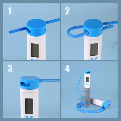 Miniatura 6 de Cuerda de saltar, cuerda de salto de entrenamiento con mango digital con contador de calorías para entrenamiento de fitness, cuerda de salto
