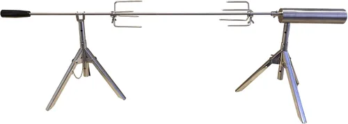 Miniatura 3 de Asador eléctrico portátil – Asador de asador de barbacoa de acero inoxidable, altura y velocidad ajustables, cocina al aire libre para campamento