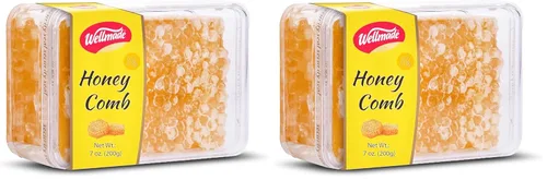 Miniatura 6 de Wellmade Pure Raw Gourmet Honeycomb Miel turca 100% natural Panal fresco de granja sin filtrar en caja protectora Sin aditivos, sin