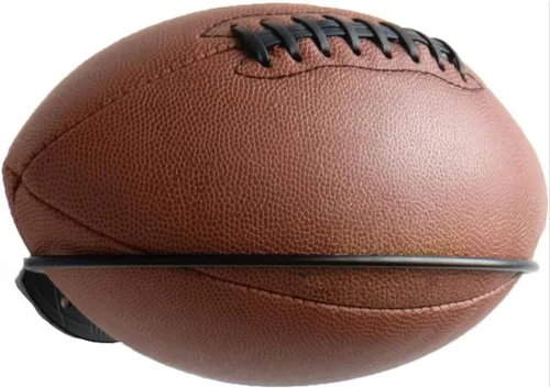 Soporte multifunción para guardar pelota de deportes, con montaje de pared, organizador de metal para pelota de fútbol americano, color negro