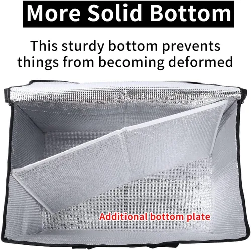 Miniatura 2 de Bolsa de entrega de alimentos aislada de alta calidad de 23 x 14 x 15 pulgadas, bolsa de suministro de catering impermeable para entrega de Rojo