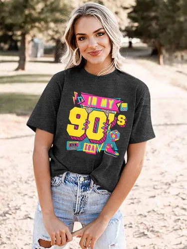 Miniatura 4 de Camisas de los años 80 para mujer, camiseta con estampado vintage de los años 80, ropa de fiesta casual de los años 80