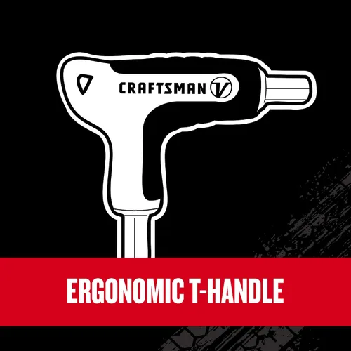 Miniatura 5 de CRAFTSMAN V-SERIES - Juego Allen de llaves hexagonales, SAE, 9 piezas (CMHT26162V)