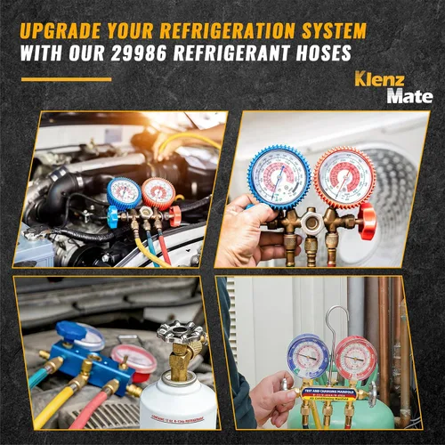 Miniatura 8 de Mangueras HVAC 29986 Plus II de 1/4 pulgadas, ranura de alivio de presión personalizada, adaptador de conversión R-410A, mangueras compactas