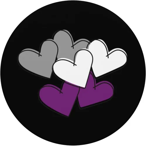 Miniatura 3 de Asexual Ace Pride Día de San Valentín Love Sutle LGBTQ LGBT PopSockets intercambiables PopGrip