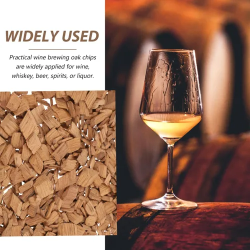 Miniatura 6 de Hemoton Paquete de 1 paquete de chips de roble para batidor francés, suministros para hacer vino, chips de roble para envejecer, cubos de whisky, As