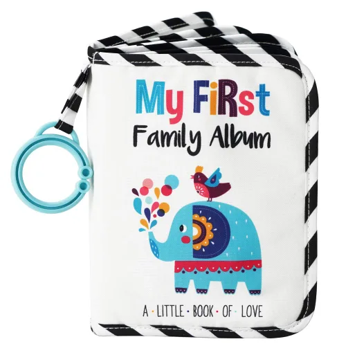 Urban Kiddy™ Mi Primer Álbum Familiar del Bebé | Juego de Regalo de Libro de Tela Fotográfico Suave para Recién Nacidos, Niños Pequeños y Niños