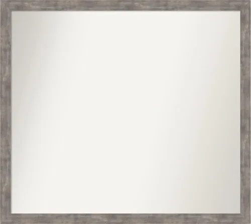 Miniatura 21 de Amanti Art Silver Bathroom Mirror for Over Sink, 24x49 Custom Made Marred Pewter Rectangle Vanity Mirror, Oversize Casual Wood Frame, Hangs Estaño
