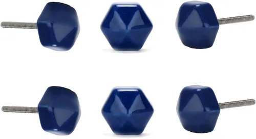 Perilla Home Juego de 6 pomos de cerámica para armarios y cajones, pomos decorativos para el hogar, cocina, gabinete, armario, puerta de cristal,